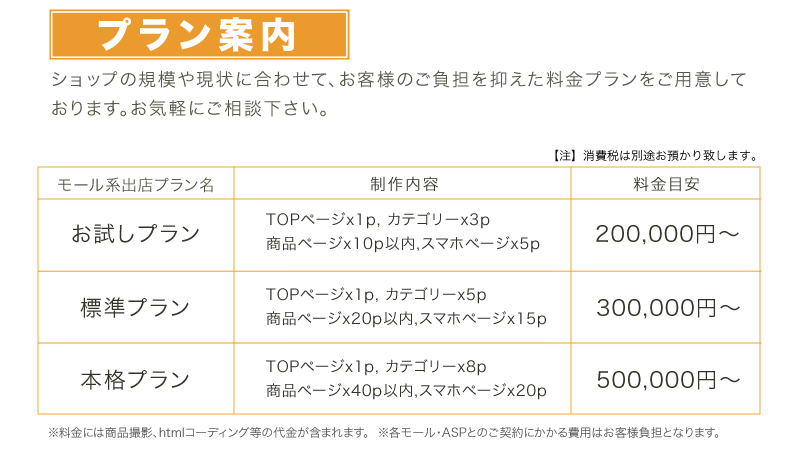 料金プランのご案内